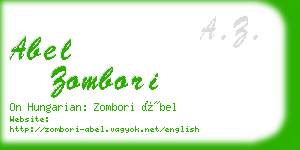 abel zombori business card